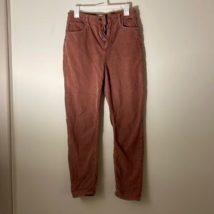 Free people Mauve corduroy straight leg pants